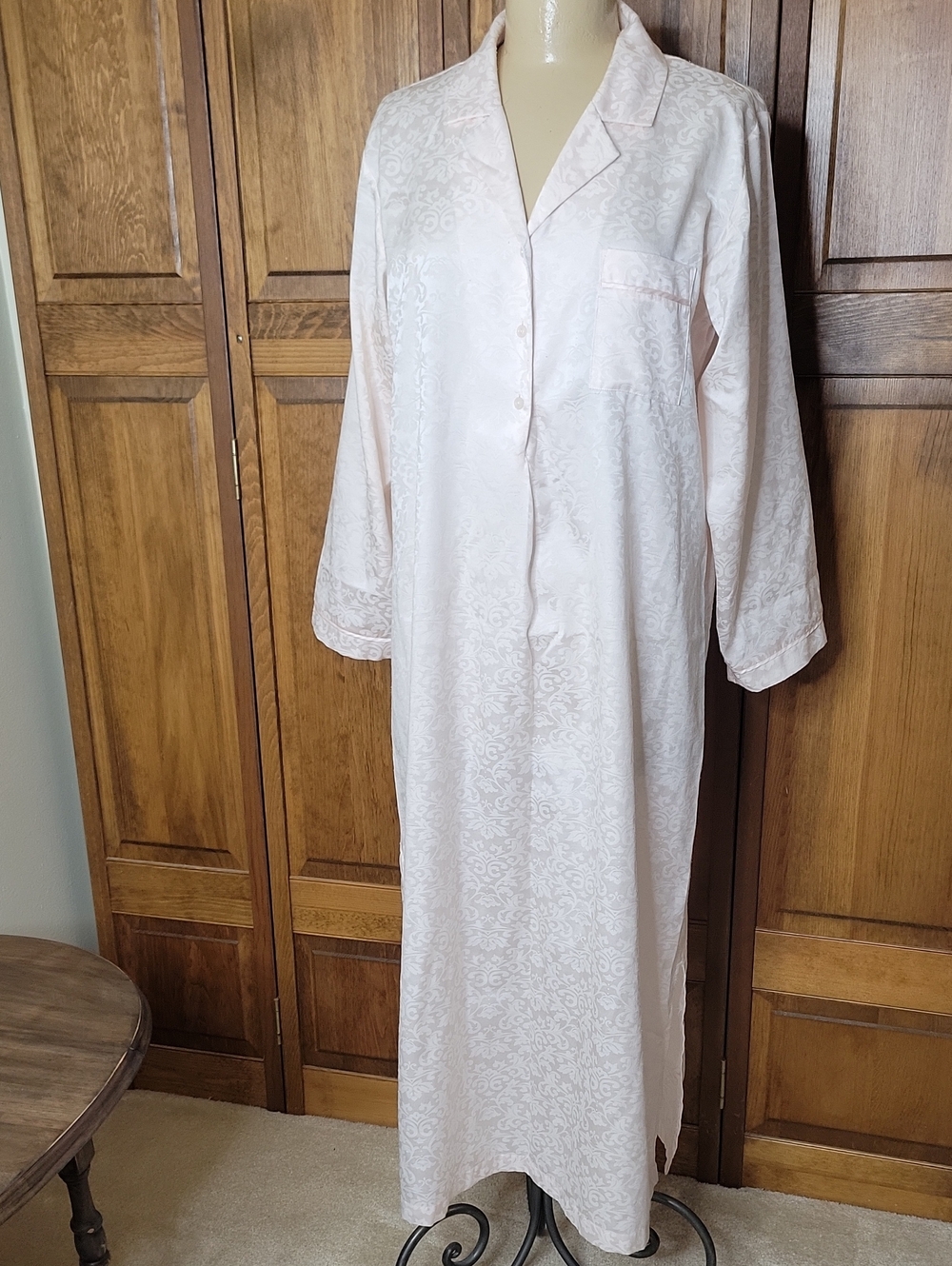 Oscar de la Renta Vintage Pink Label Nightgown Sz L